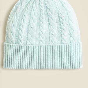 J. Crew Light Blue Cable Knit Beanie
